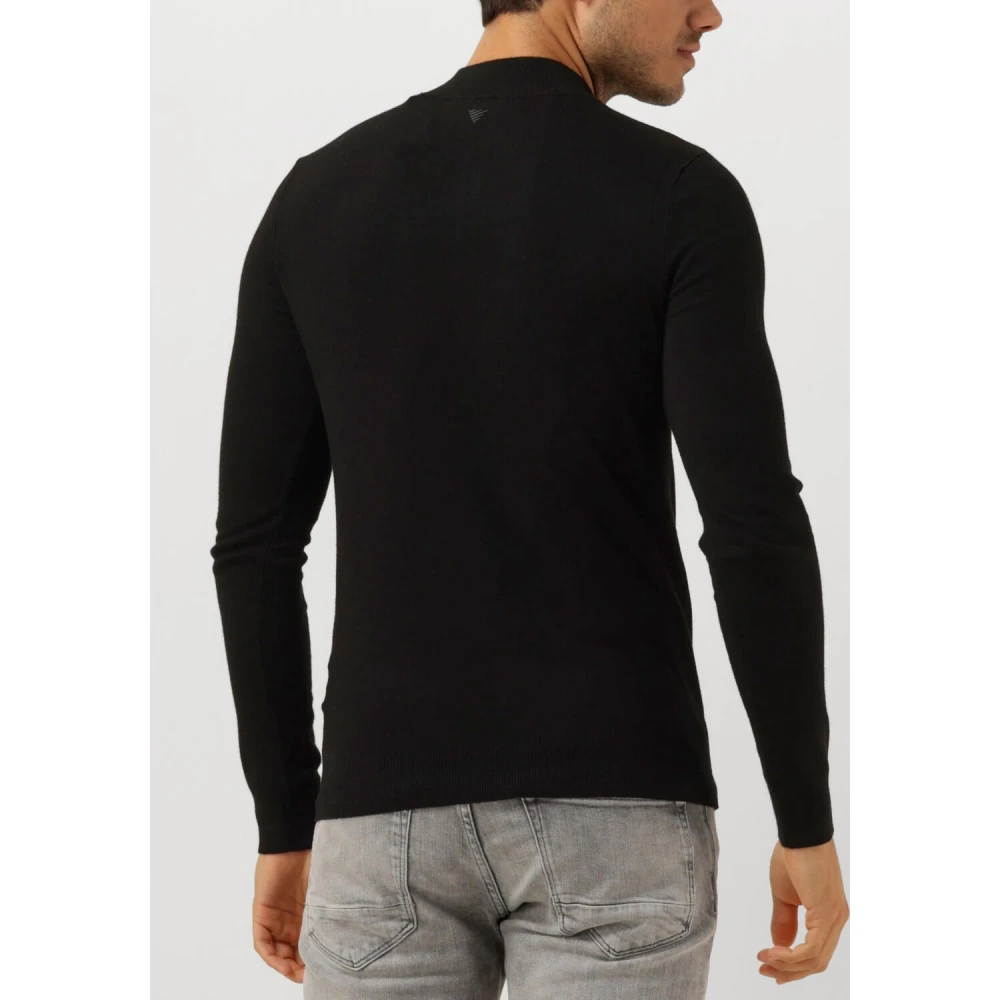 Pure Path Essential Knit Halfzip Sweater Black Heren