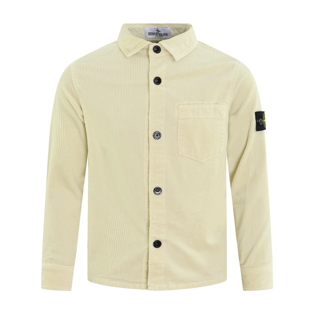 Stone Island Barn Overshirt i Trendig Stil Beige, Unisex