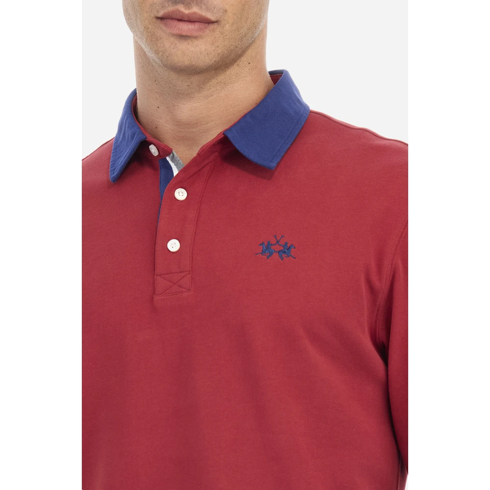 LA MARTINA Bordeaux T-shirts en Polos Red Heren