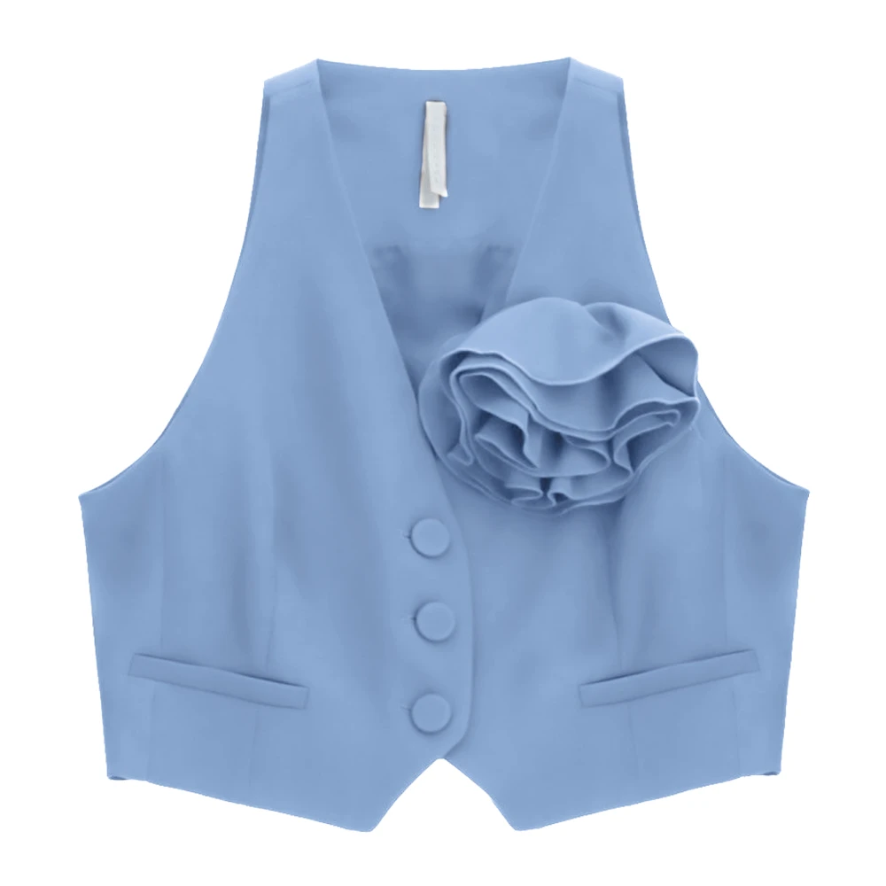 Imperial Women's Blue Gilet - Waistcoats - M - Jackets