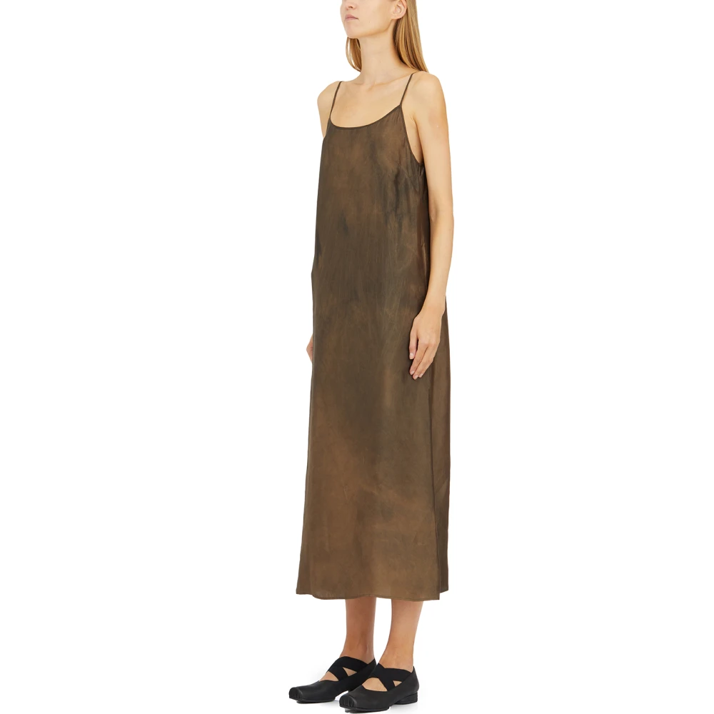 UMA Wang Anaya jurk in viscose en cupro Brown Dames