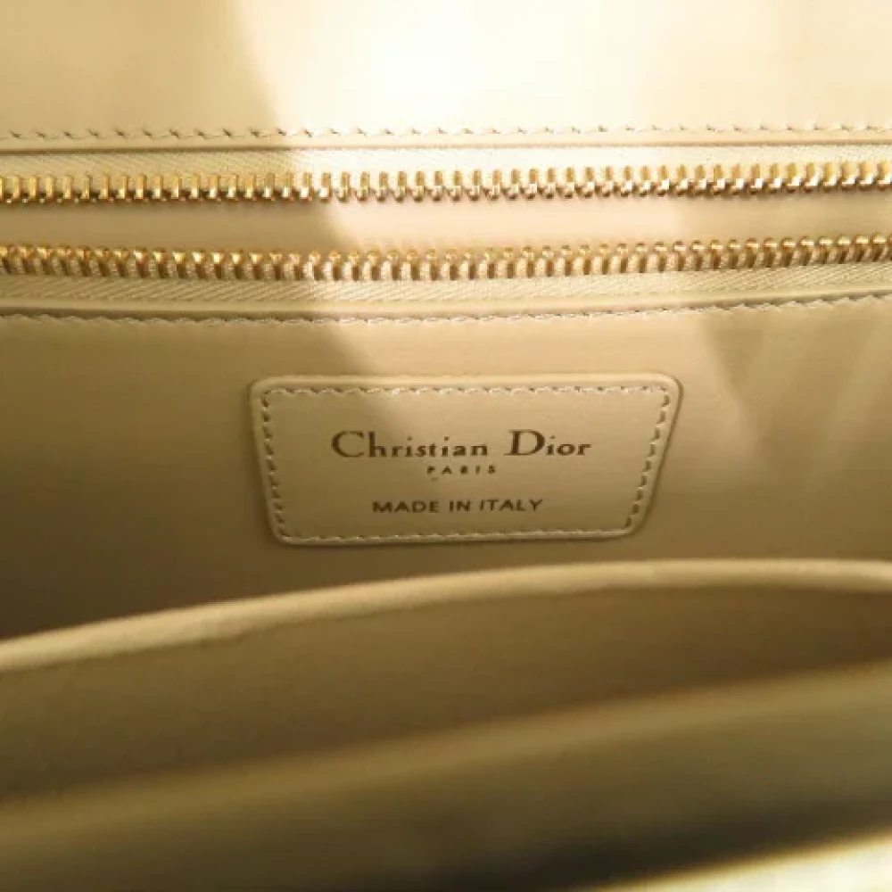Dior Vintage Pre-owned Leather dior-bags Beige Dames
