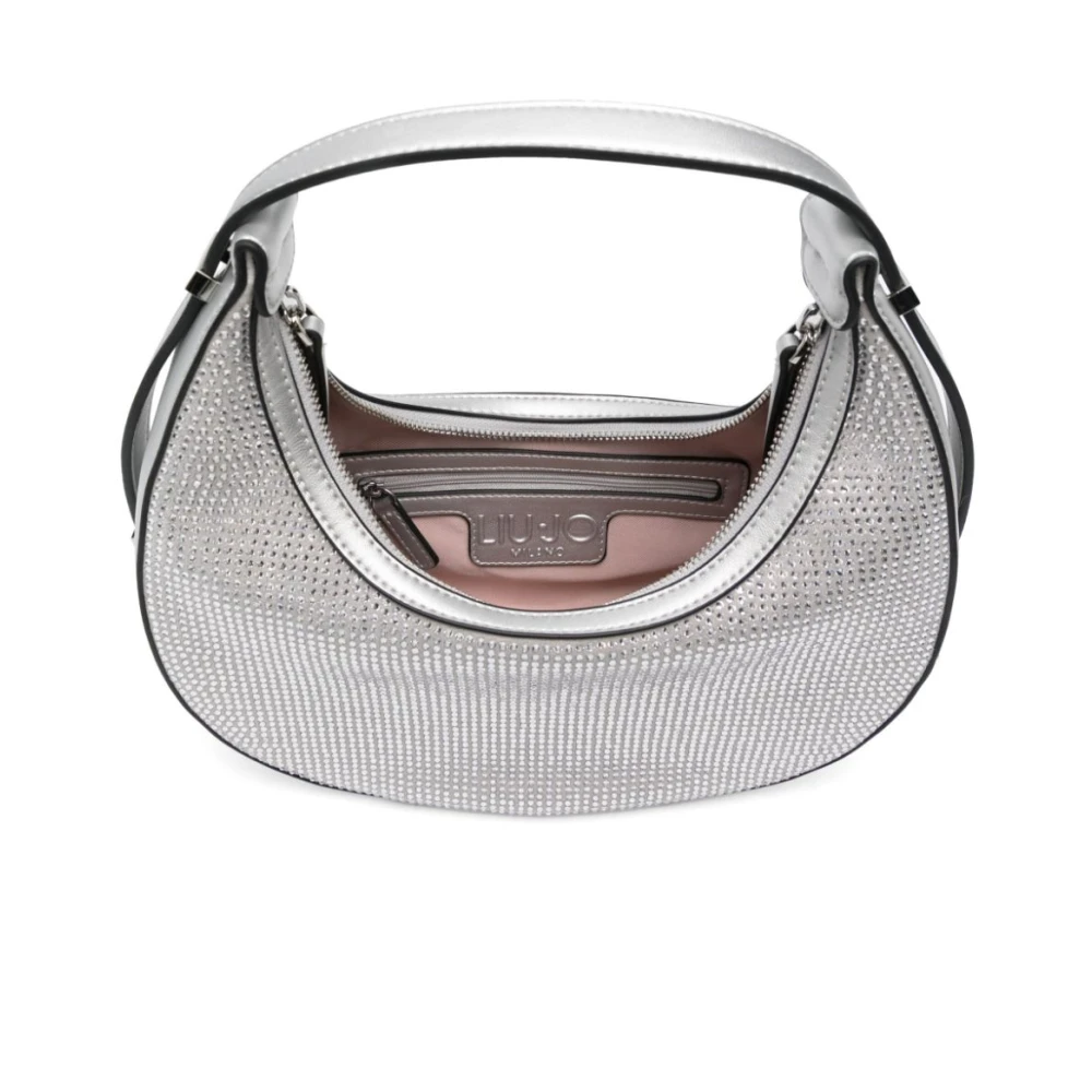 Liu Jo Eco-leren halvemaan design tas met strass White Dames