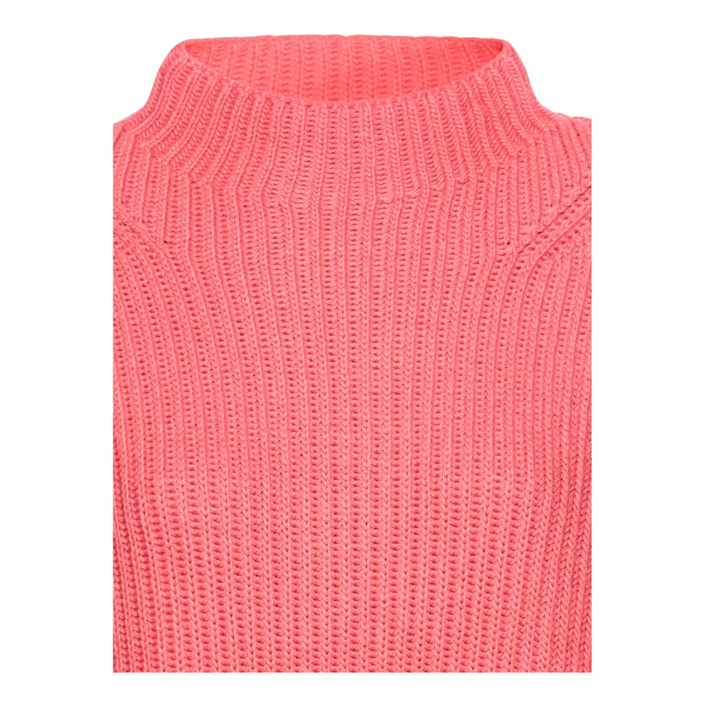 camel active Rolhals Gebreide Trui Pink Dames