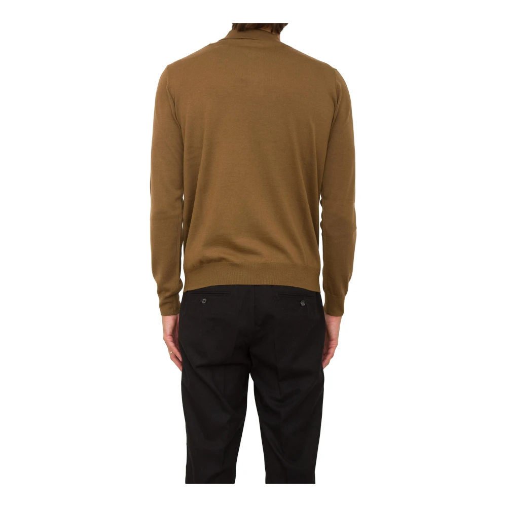 Paolo Pecora Bruine Polo Shirt Klassieke Stijl Brown Heren