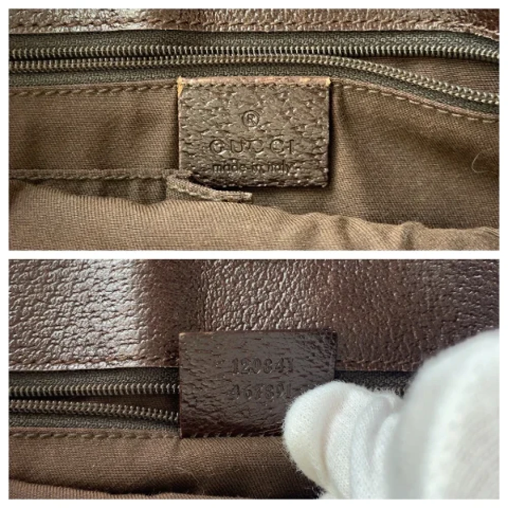 Gucci Vintage Pre-owned Canvas crossbody-bags Brown Dames