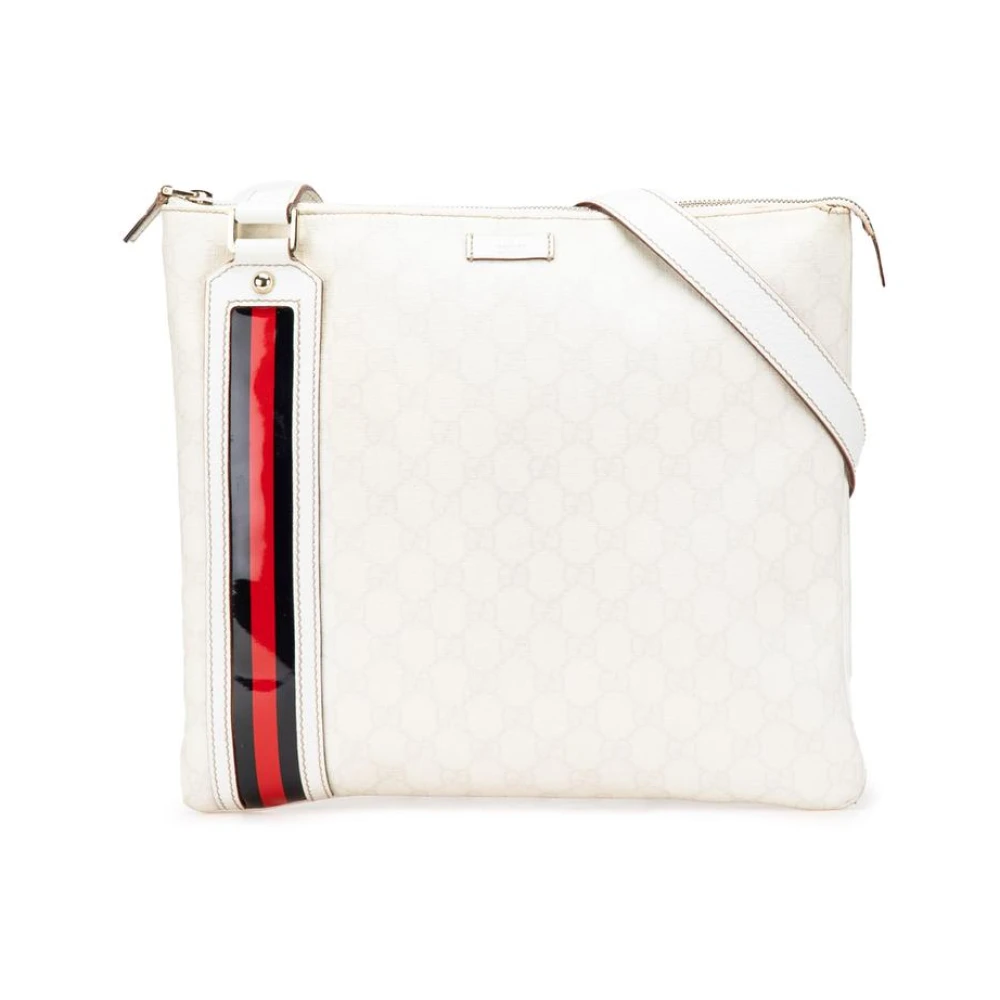 Gucci Vintage Women's Beige Vintage Cross Body Bags, One Size, Pre-Owned Canvas Crossbody Bag
