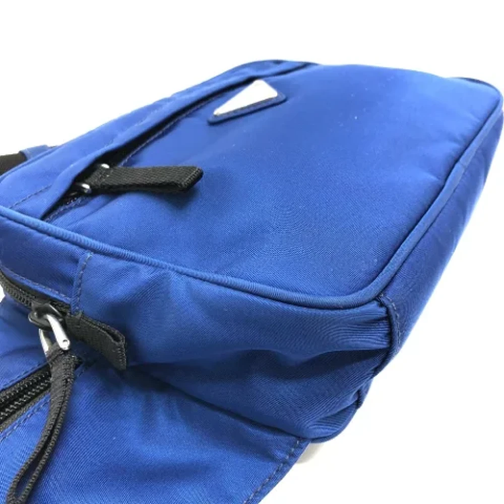 Prada Vintage Pre-owned Fabric prada-bags Blue Heren
