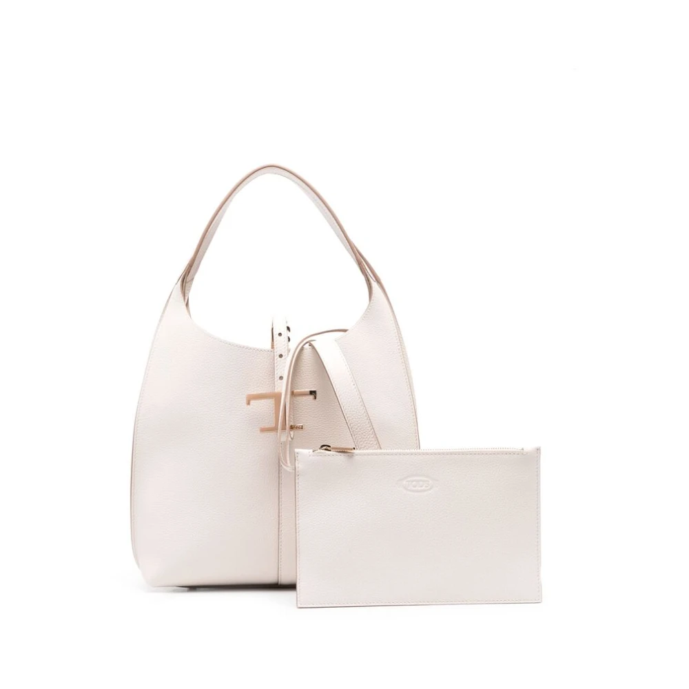 TOD'S Witte Riem Handtas met Verwijderbare Pouch White Dames