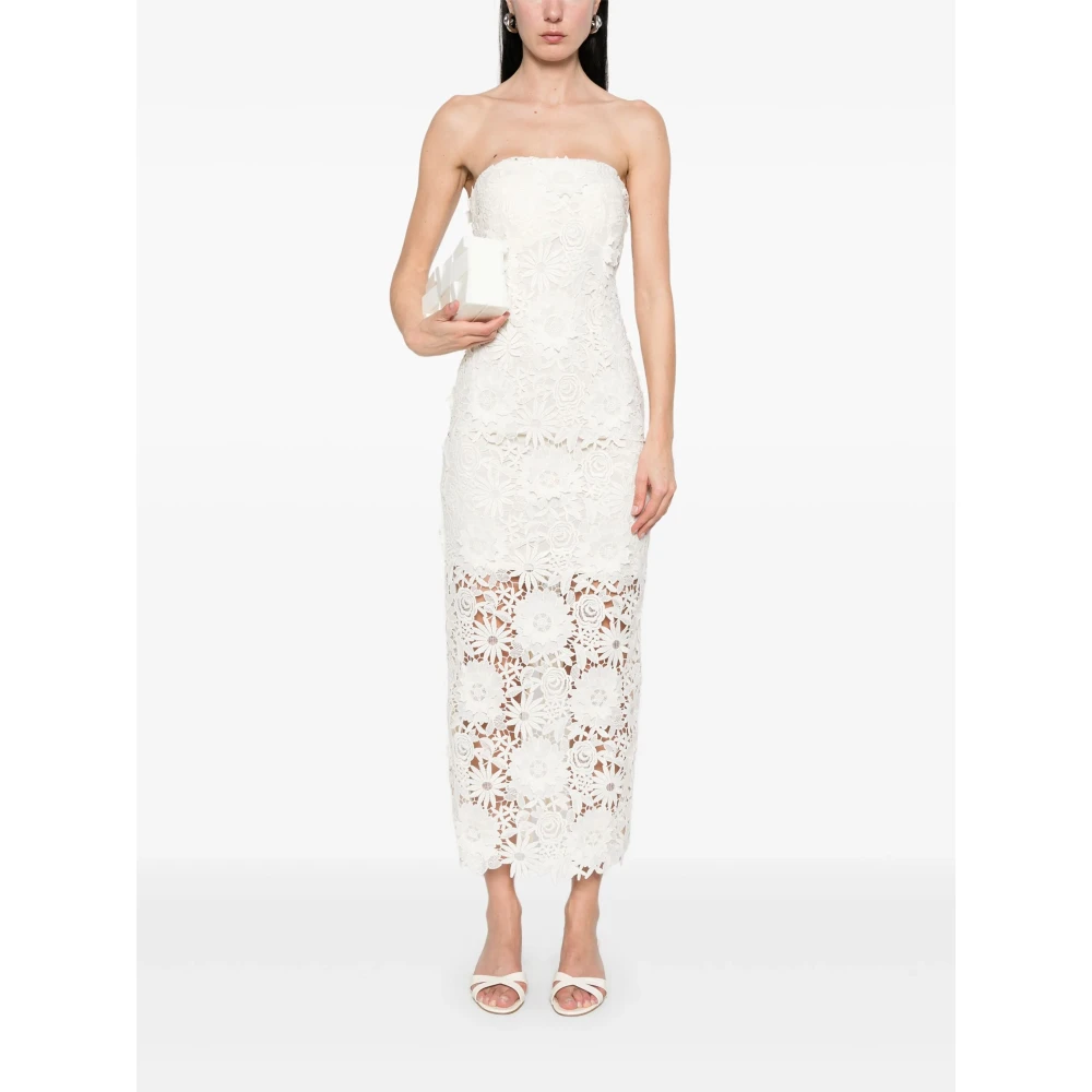 Rotate Birger Christensen Witte Rotate Jurk met Achtersplit White Dames