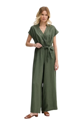 100% Linne Omlottjumpsuit