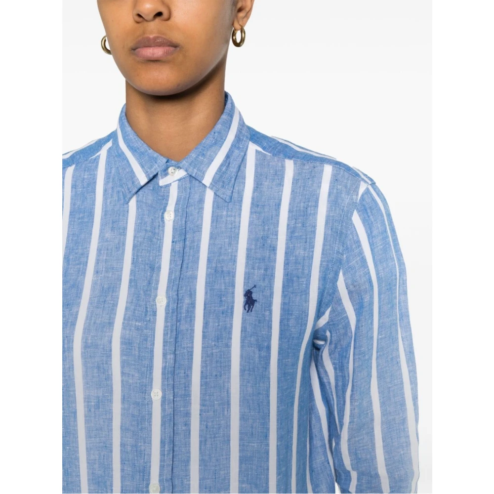 Ralph Lauren Overhemden met knoopsluiting en lange mouwen Blue Dames