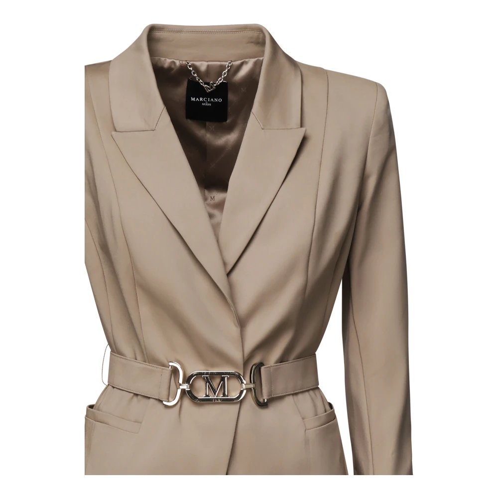 Guess Beige Riemjas met Logo Gesp Beige Dames