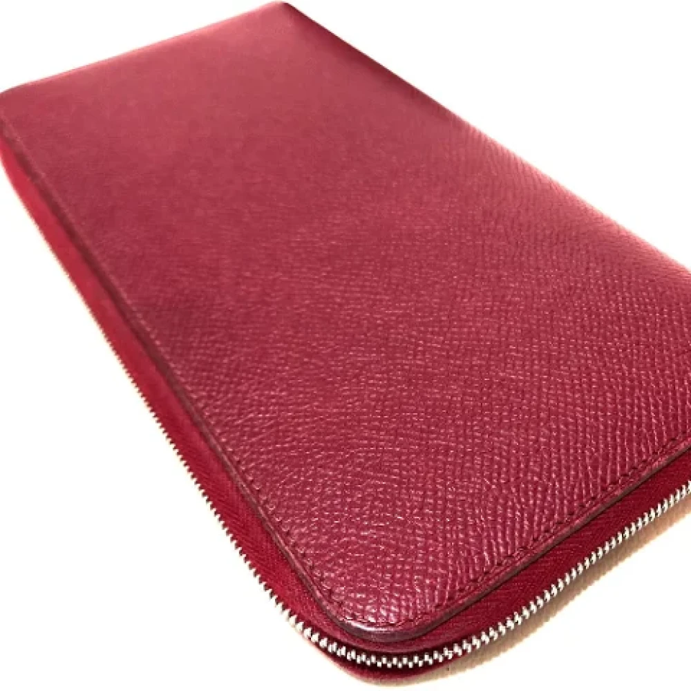 Hermès Vintage Pre-owned Leather wallets Red Dames