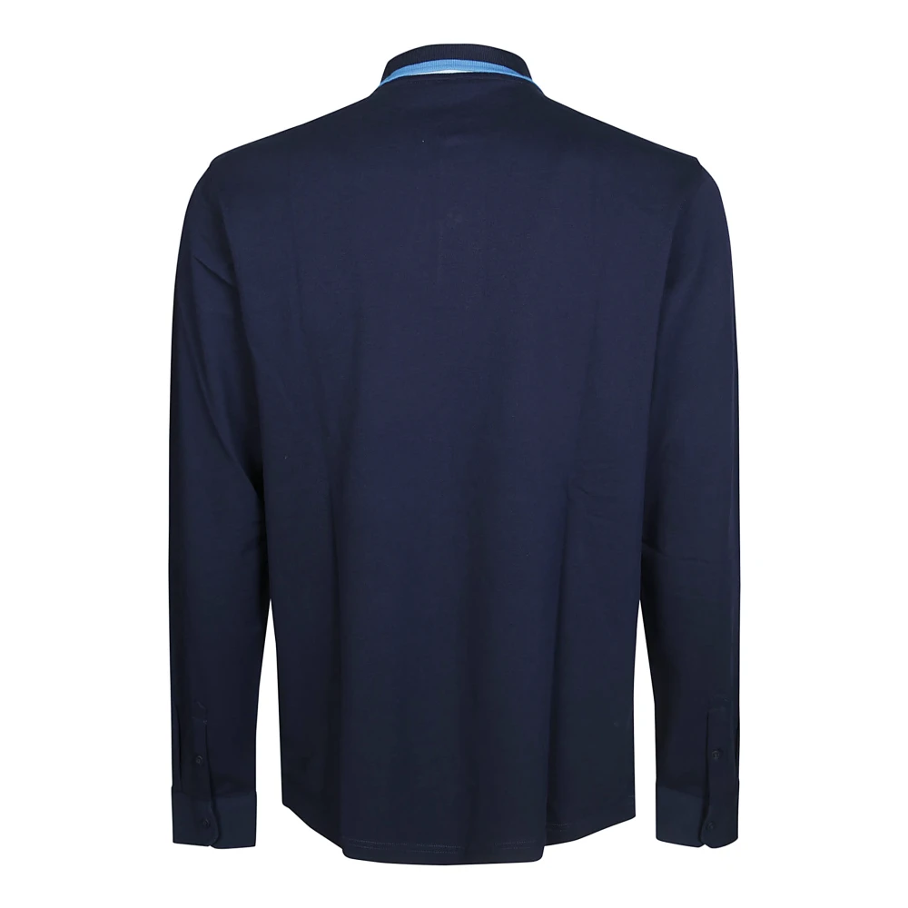 Sun68 Kleur Streep Polo Shirt Blue Heren