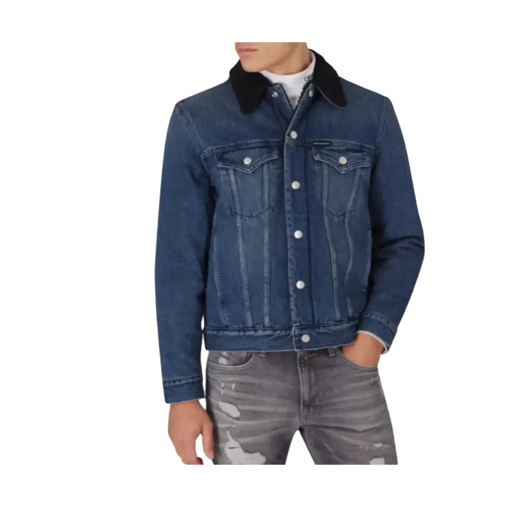 Joom Calvin Klein Herren Blau Calvin-Klein Foundation Sherpa Windjacke Polyester Cm - Bild 4