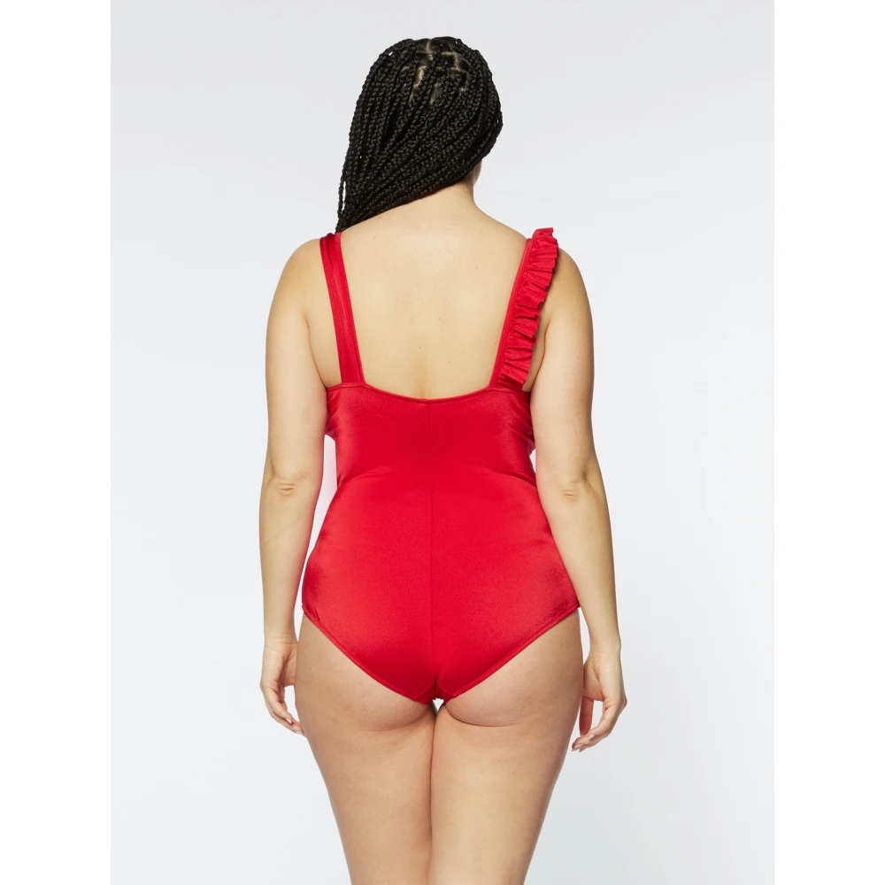 Fiorella Rubino Gerimpeld Badpak Red Dames