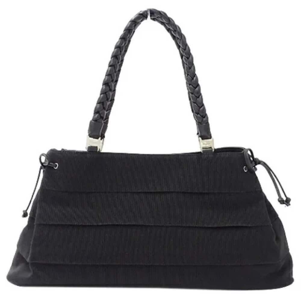 Salvatore Ferragamo Pre-owned Canvas handbags Black Dames