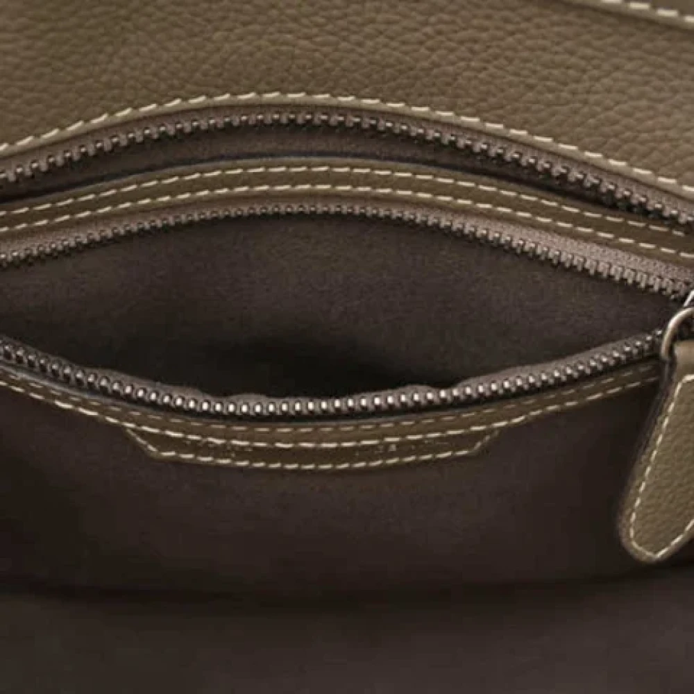 Celine Vintage Pre-owned Leather celine-bags Gray Dames