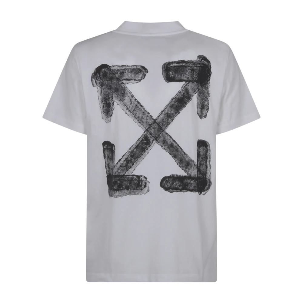 Off White Witte Pijl Slim Tee Shirt White Heren