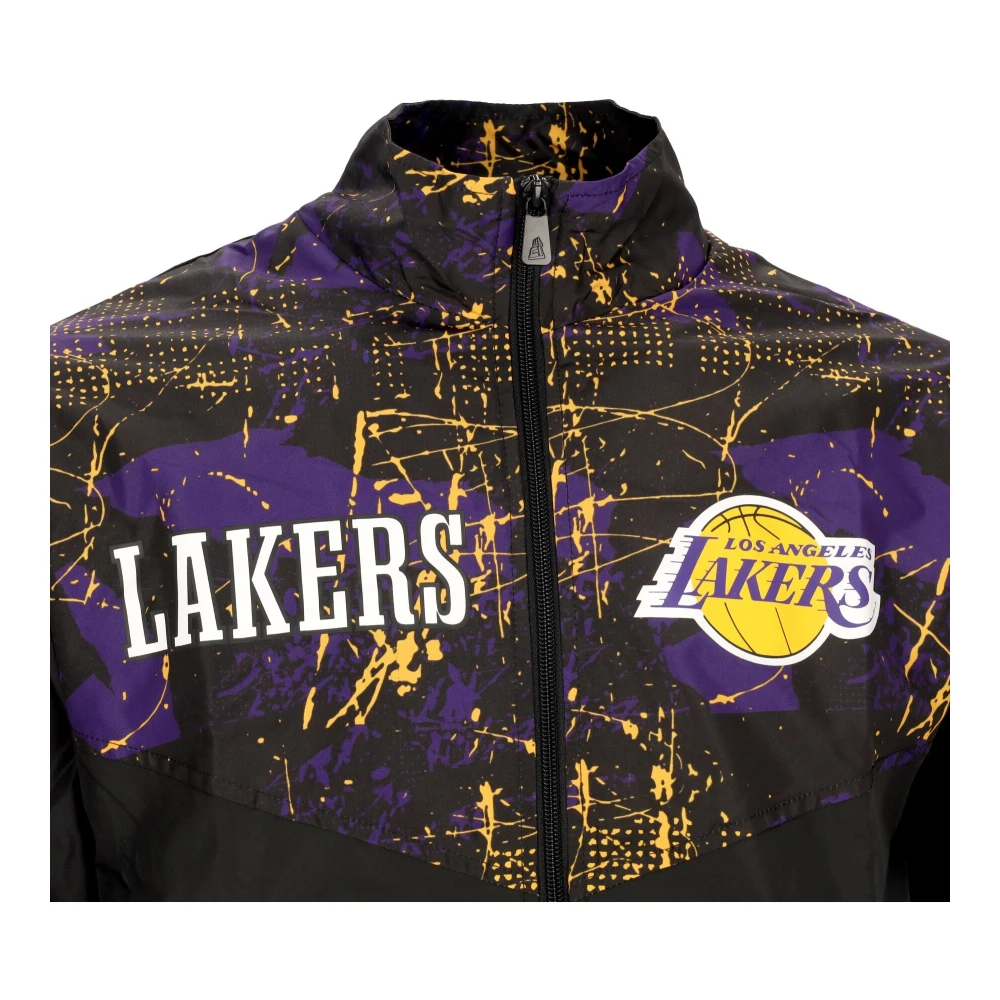 new era NBA All Over Print Track Jacket Black Heren