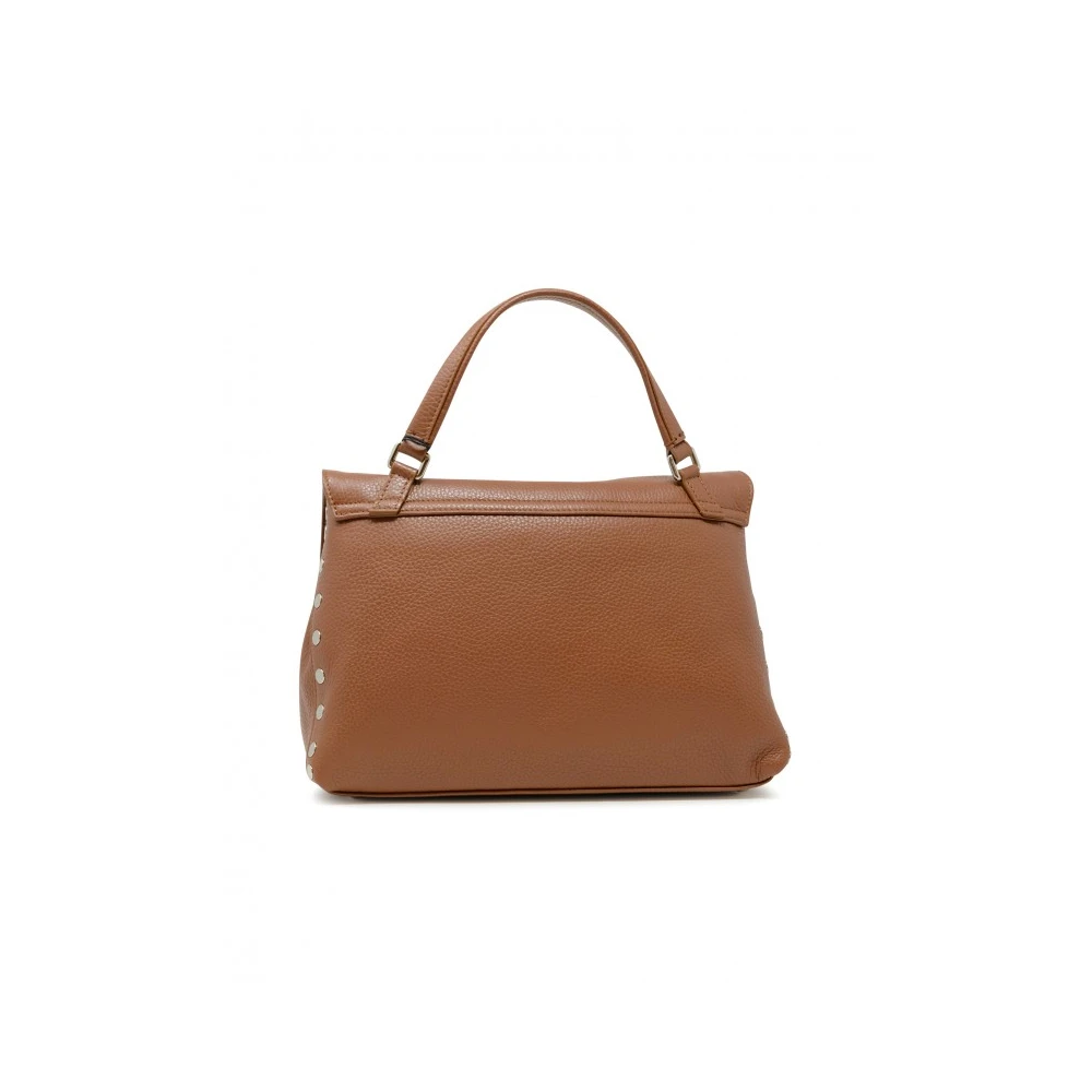 Zanellato Bruine Leren Handtas Postina Stijl Brown Dames
