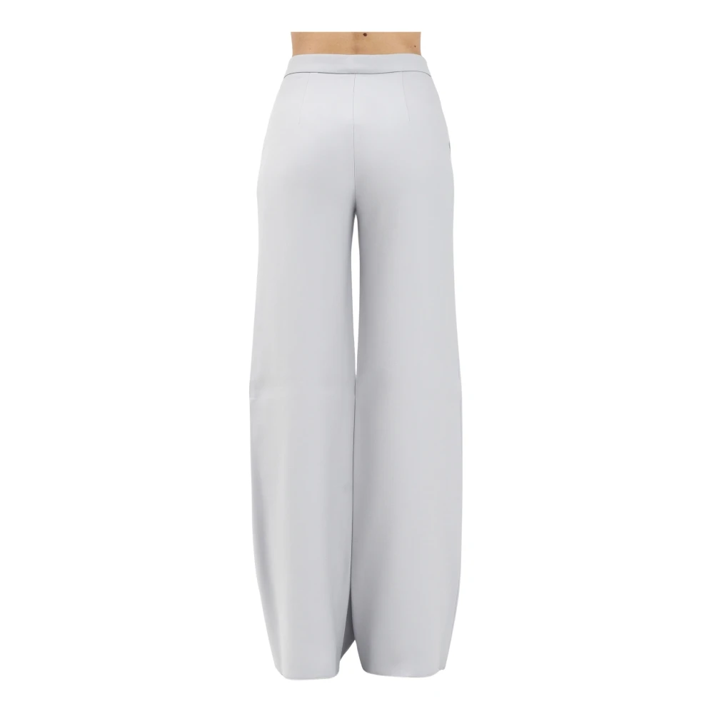 Max Mara Elegante Grijze Palazzo Broek Gray Dames