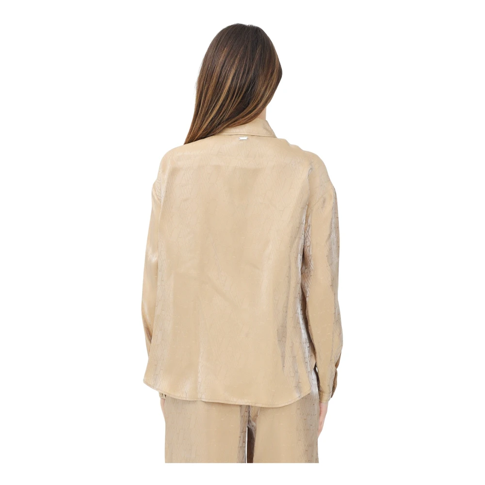 Armani Exchange Beige Langarmhemd Yellow Dames