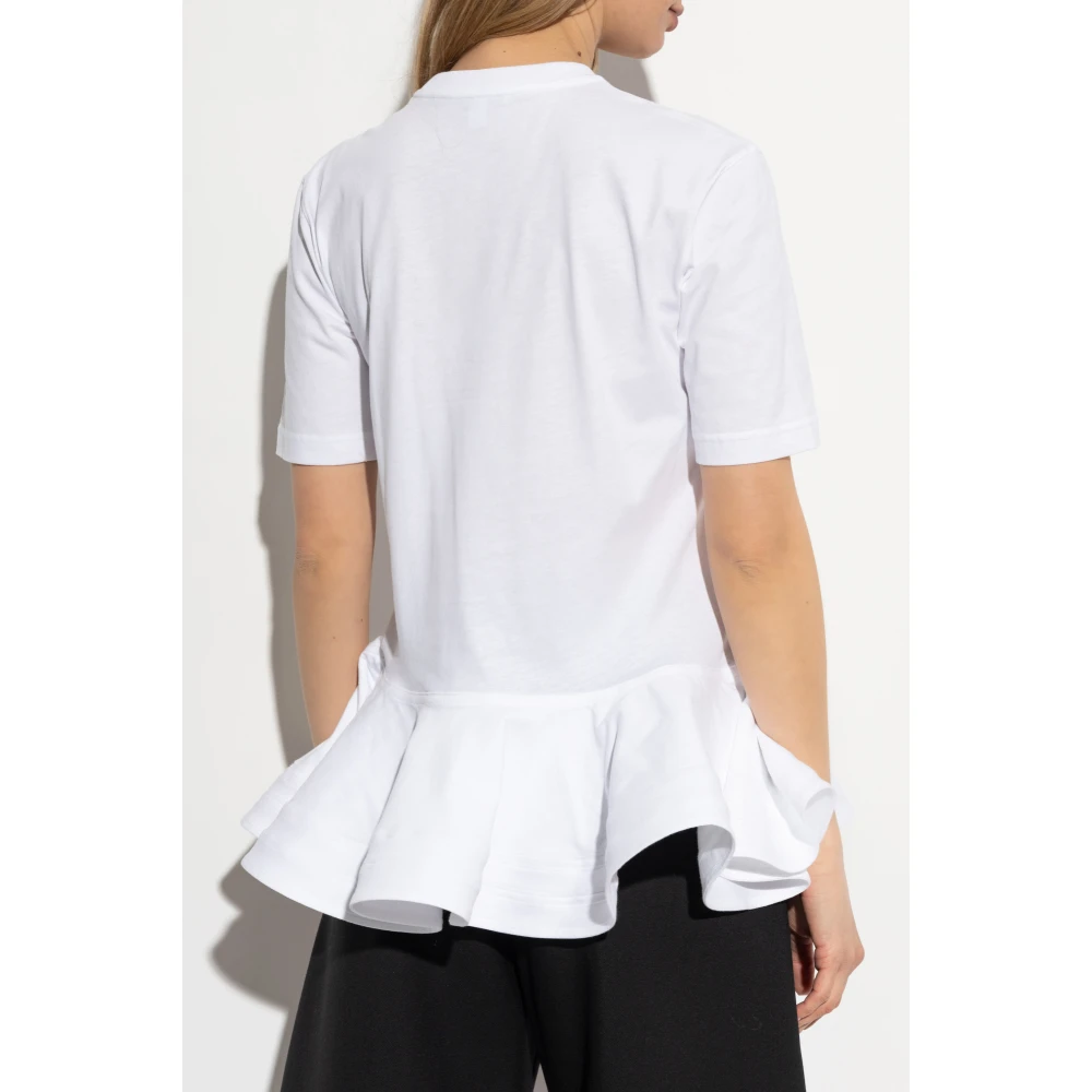Alaïa Peplum T-shirt White Dames
