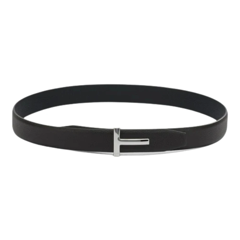 Tom Ford Brown Belts, Male, 100 Cm, Soft Grain Leather Reversible T Belt 30 Mm