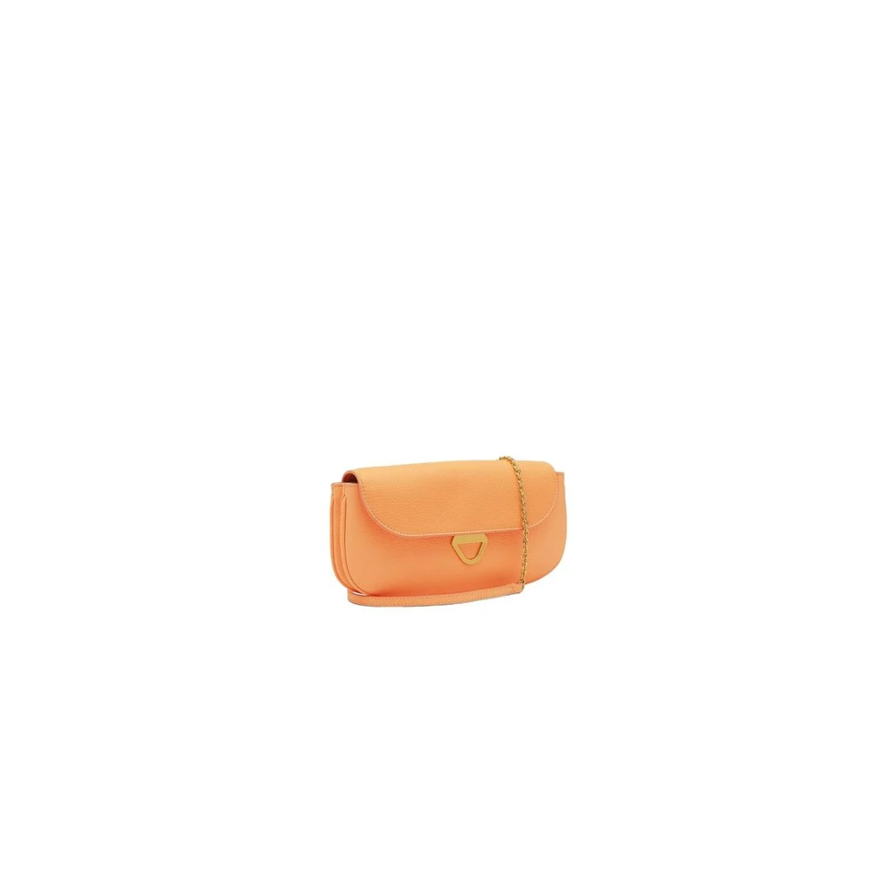 Coccinelle Oranje Leren Handtas met Strak Ontwerp Orange Dames