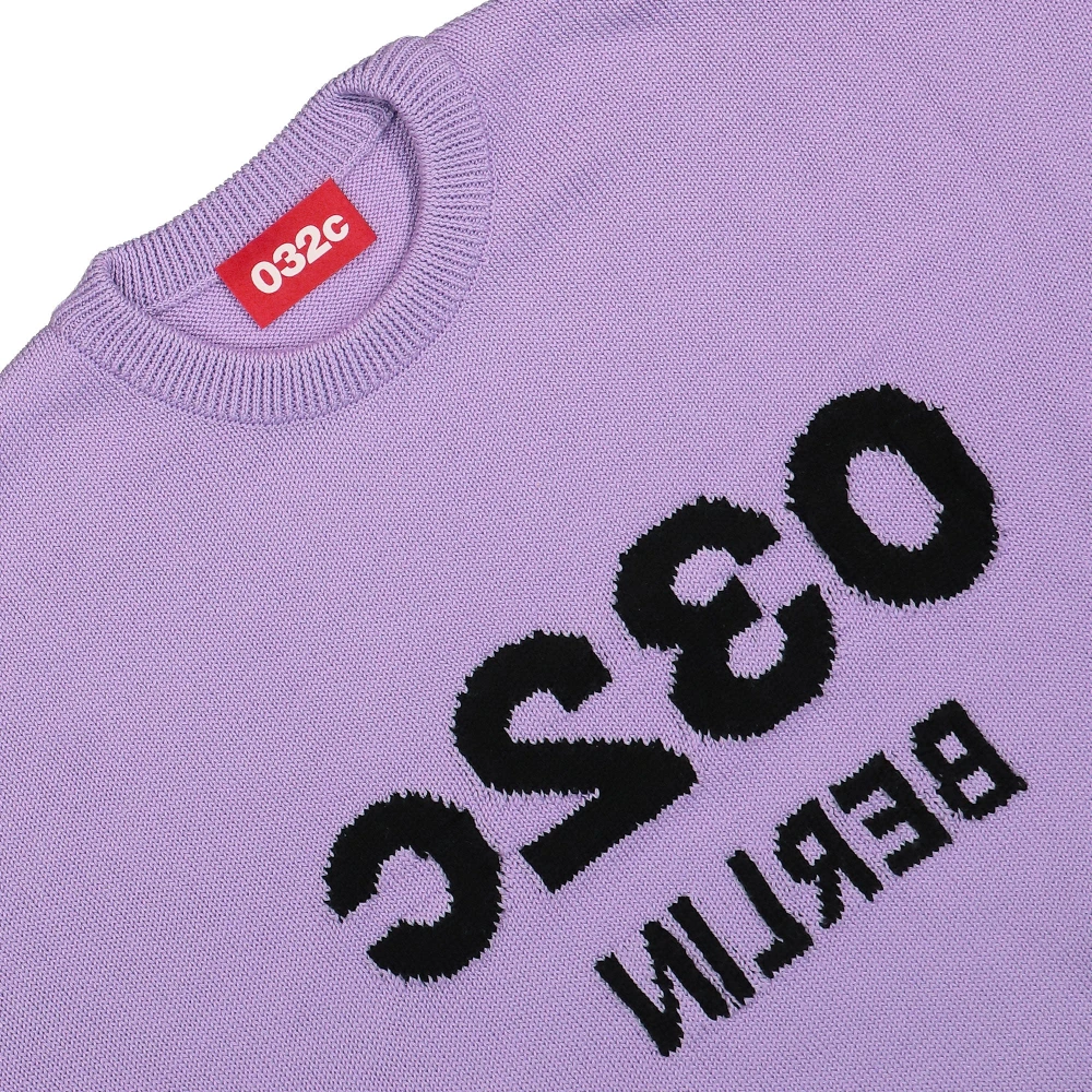 032c Merino Wool Selfie Sweater Purple Heren