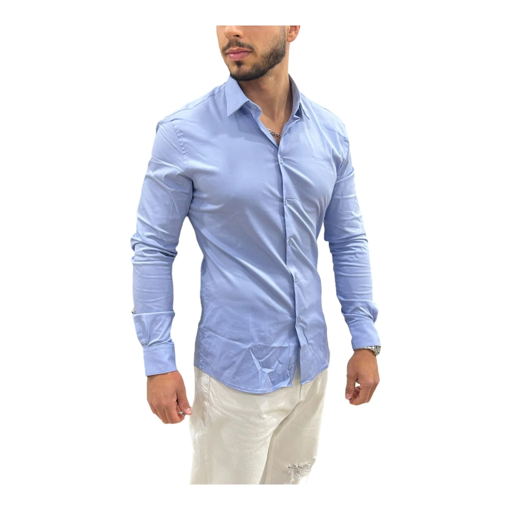 Gaudi Lange Mouw Shirt Blue Heren