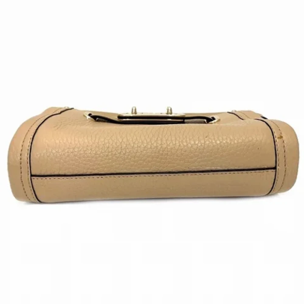 Coach Pre-owned Leather shoulder-bags Beige Dames
