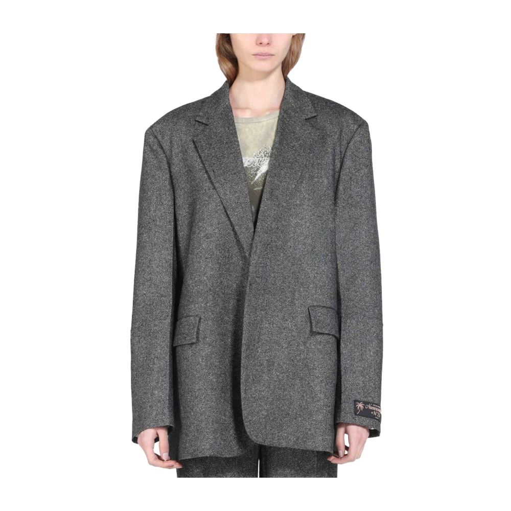 N21 Lana blazer jas oversized klassiek stijl Black Dames