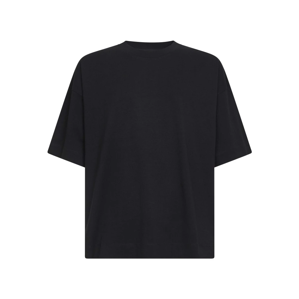 Dries Van Noten Men's Black Oversized Crewneck T-Shirt - T-Shirts - M- Tops