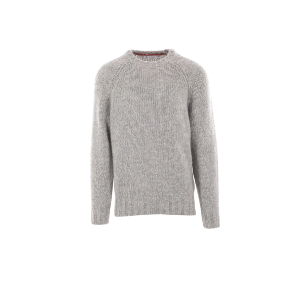 BRUNELLO CUCINELLI Grijze Cashmere Alpaca Sweater Gray Heren
