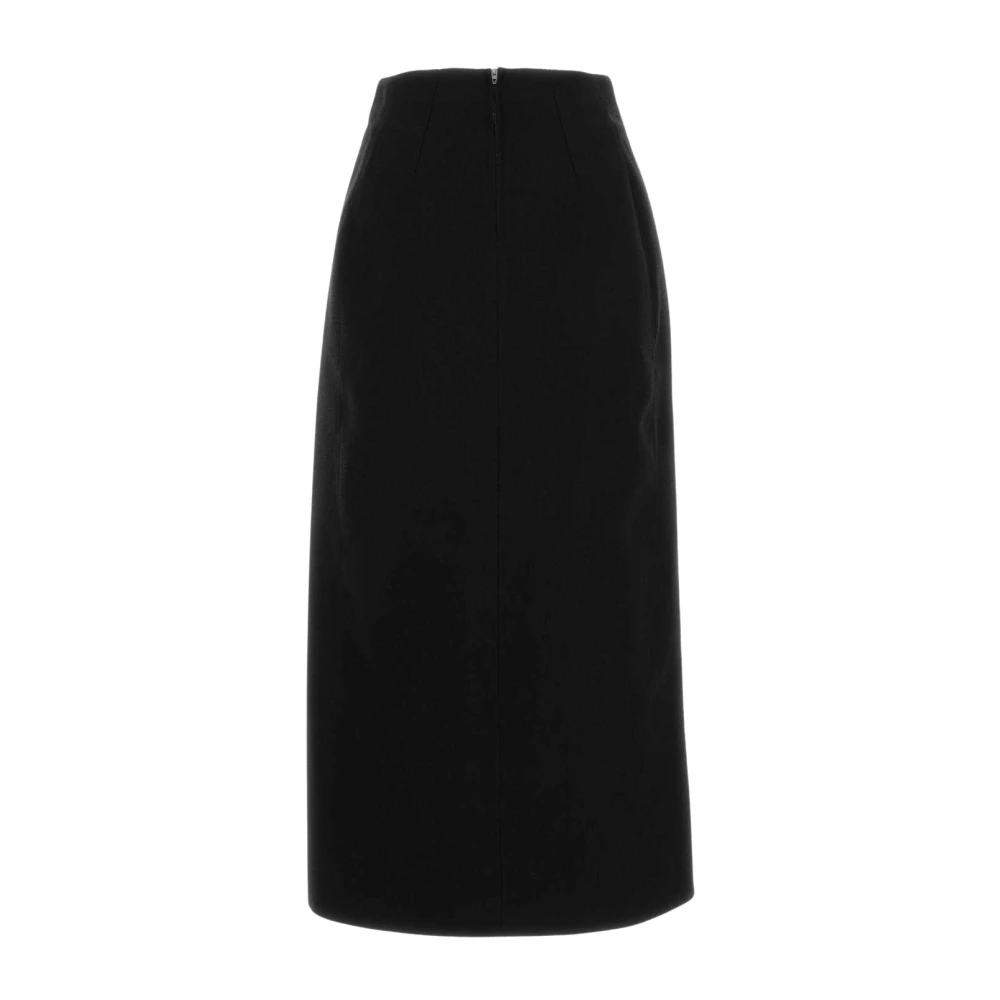 Jil Sander Virgin Wool Midi Skirt - Female - Midi Skirts - Black - L - Skirts