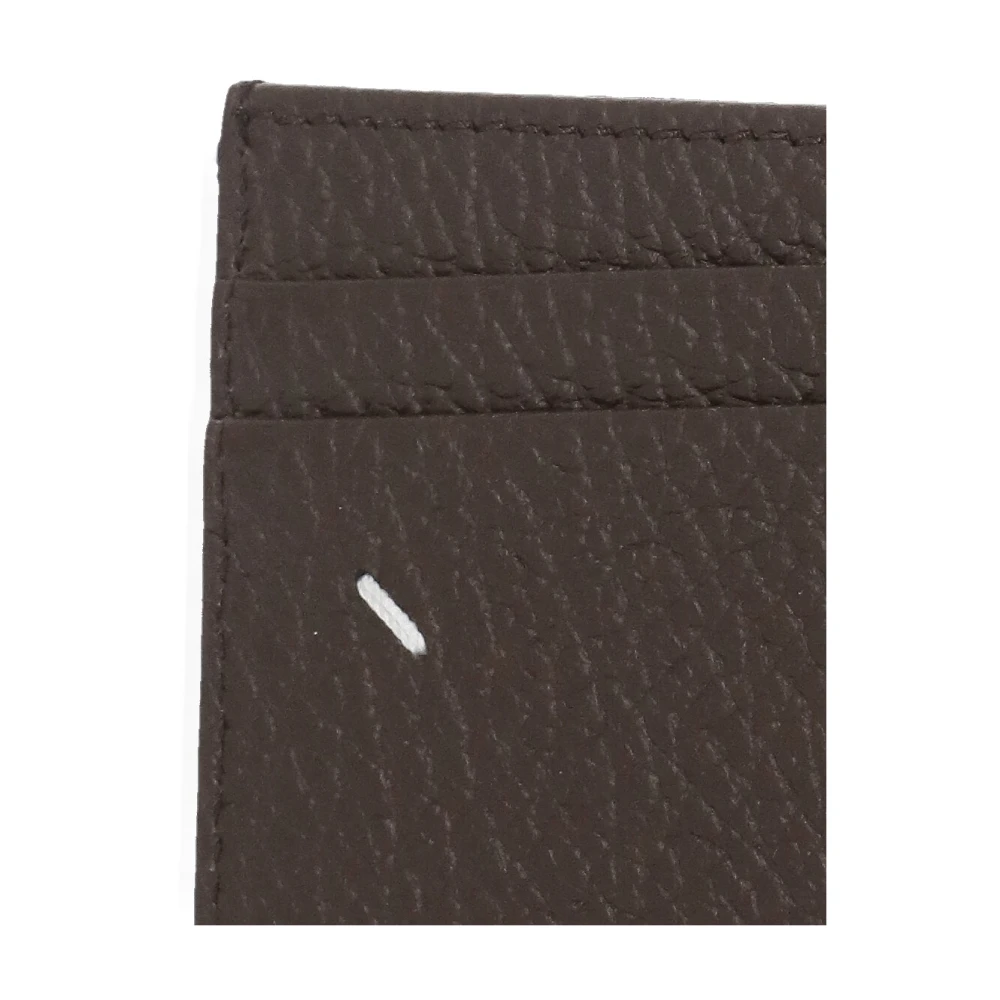 Maison Margiela Bruin Leren Portemonnee met Iconisch Logo Brown Unisex
