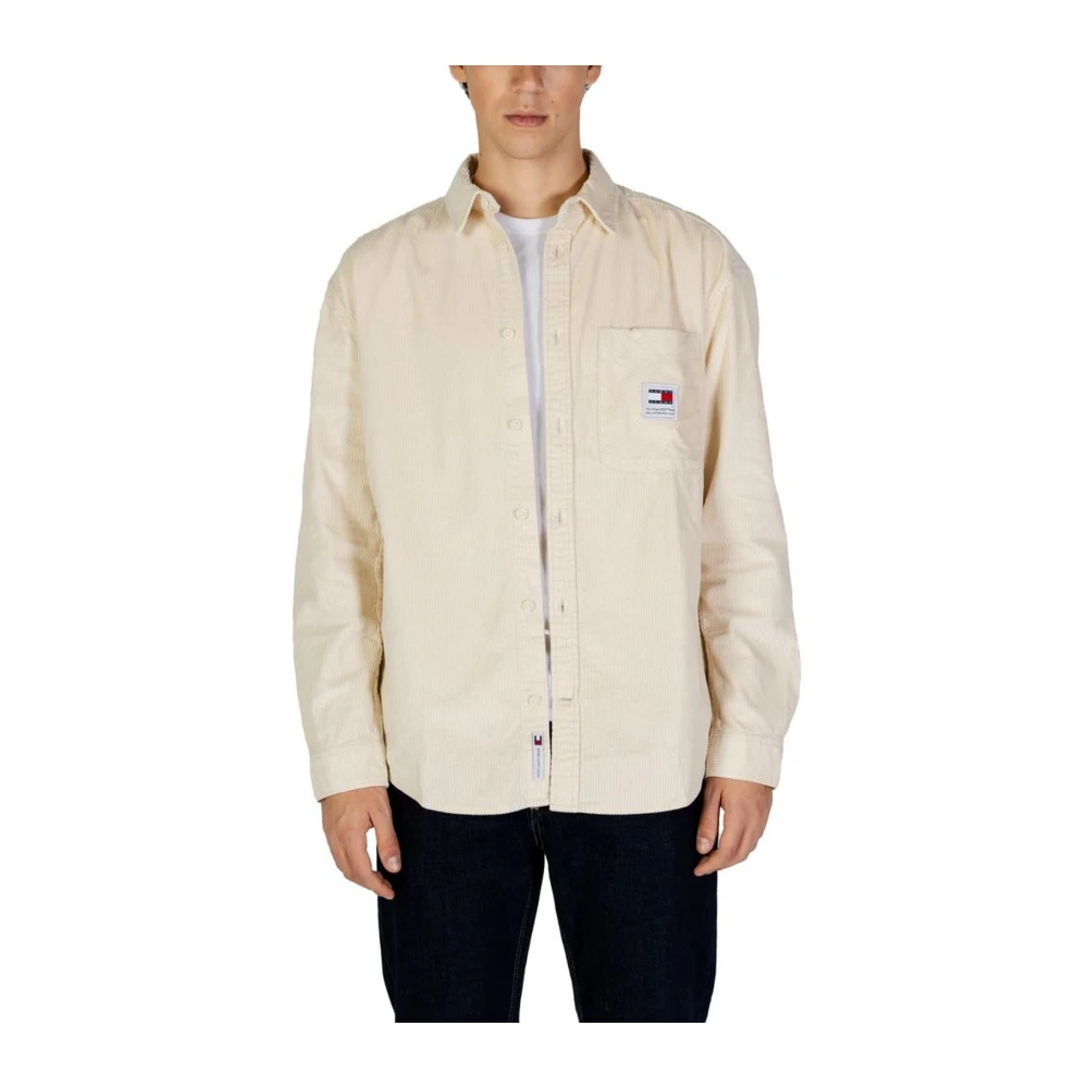 Tommy Jeans Katoenen overhemd in herfst winter collectie Beige Heren