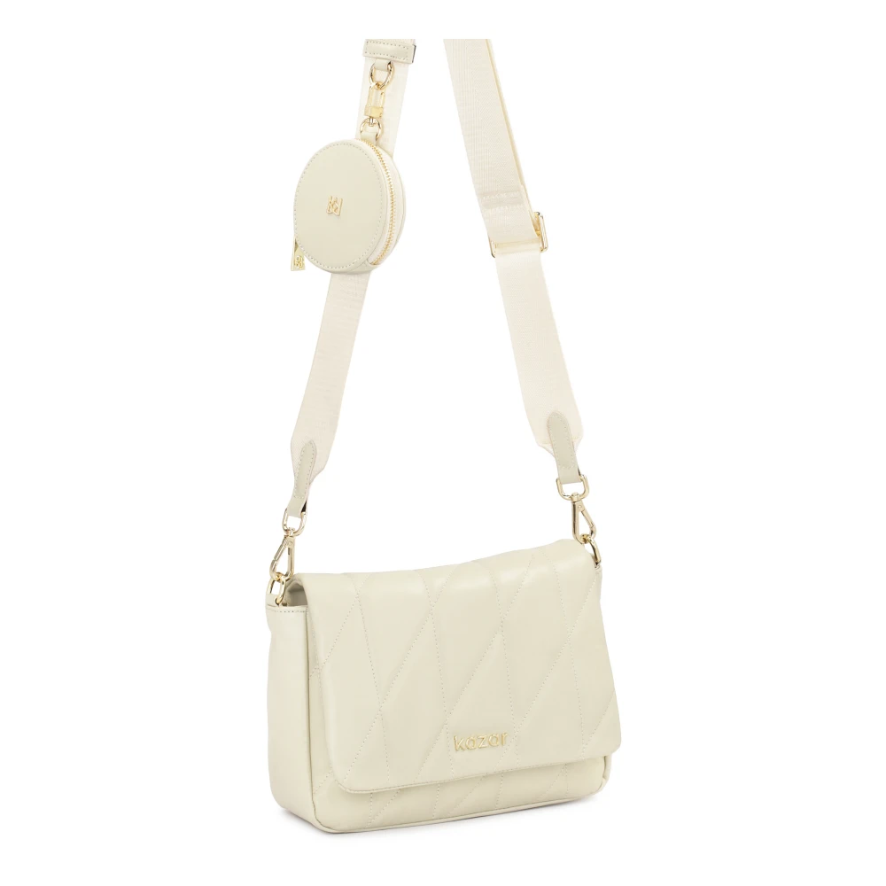 Kazar Kleine handtas met textielband en portemonnee Beige Dames