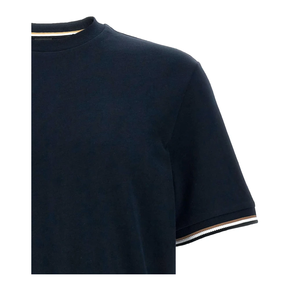 Hugo Boss Gestreept Thompson T-shirt Blauw Blue Heren