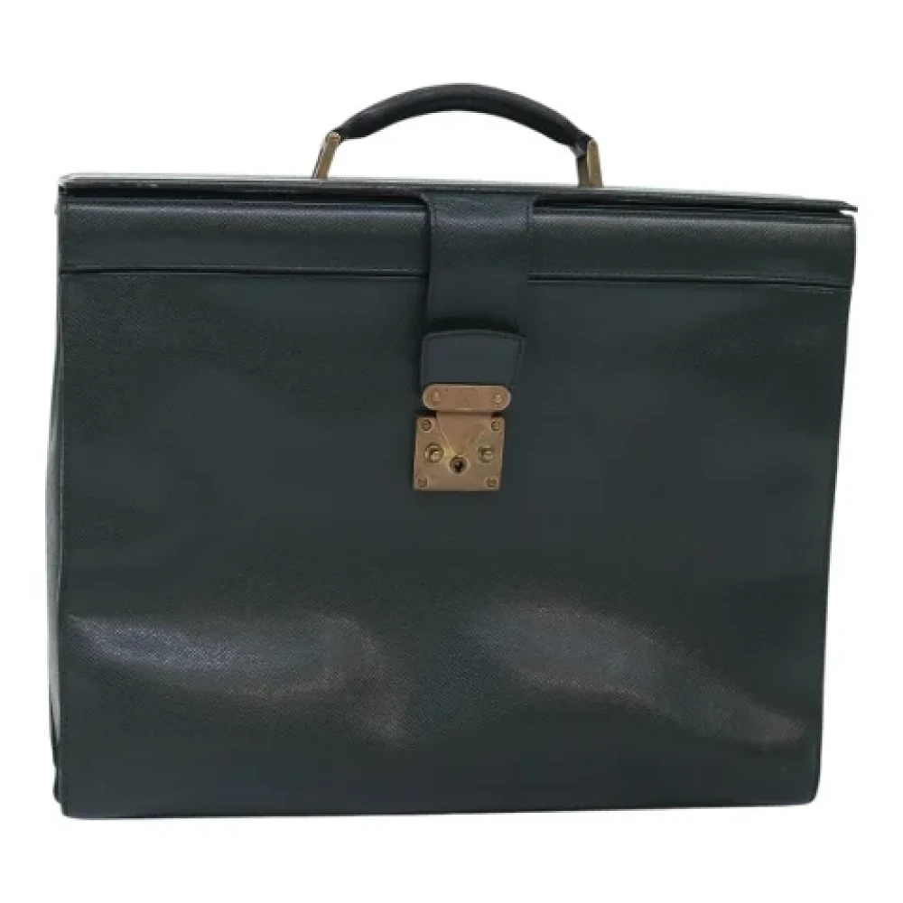 Louis Vuitton Vintage Pre-owned Leather briefcases Green Dames