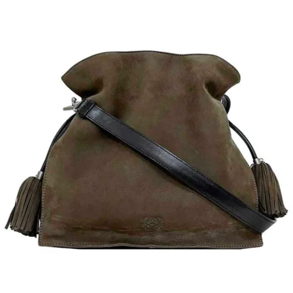 Loewe Pre-owned Fabric shoulder-bags Brown Dames