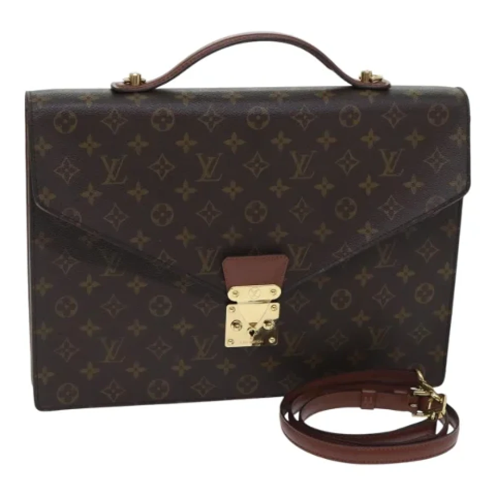 Louis Vuitton Vintage Pre-owned Canvas briefcases Brown Dames