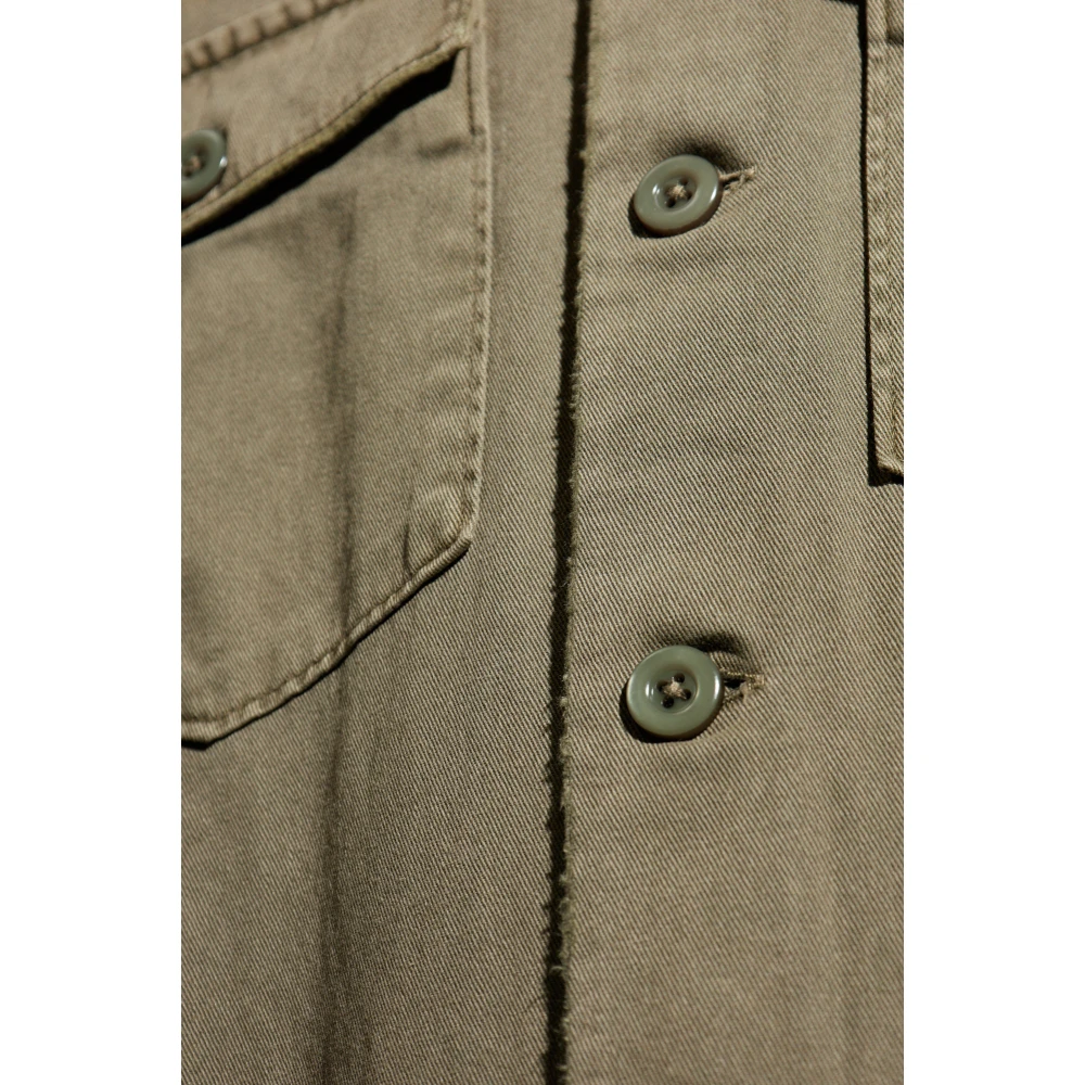 AllSaints Spotter shirt met vintage effect Green Heren