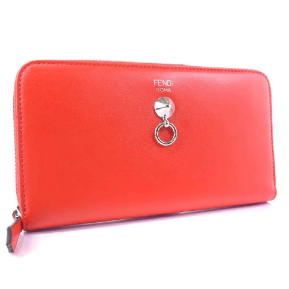 Fendi Vintage Pre-owned Leather wallets Red Dames