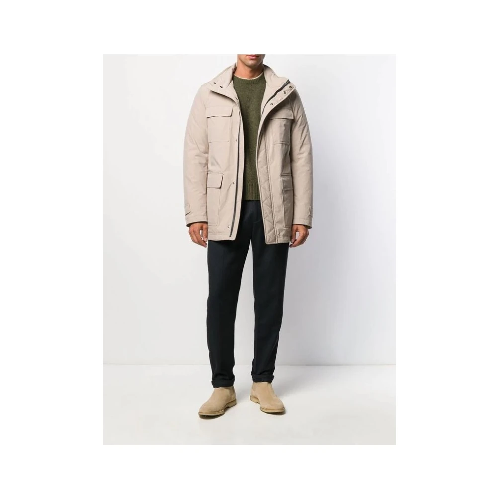 Herno Field Jacket met Afneembare Binnenvoering Beige Heren