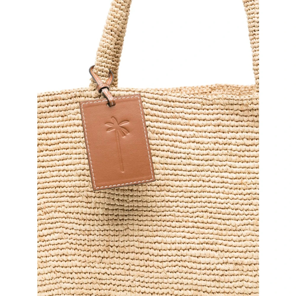 Manebí Zandkleurige Tote Tas met Ronde Handvatten Beige Dames