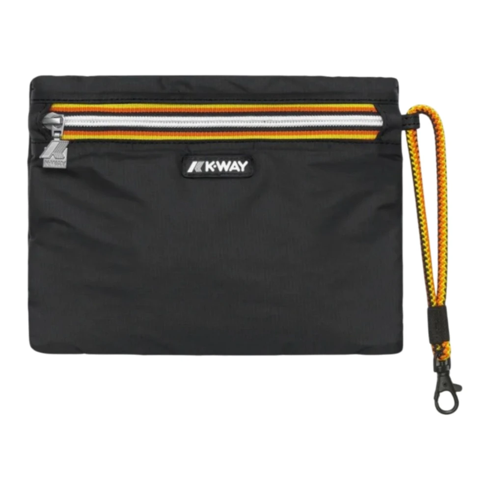 K-way Zwarte Nimes Beauty Case met Multicolor Rits Black Dames